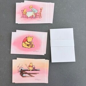 VNTG 1986 Hallmark Winnie the Pooh Valentine Cards Set of 11 E.H. Shepard Disney